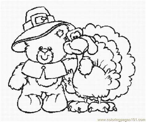 bear with turkey lrg coloring page free care bears coloring pages