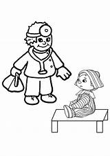 Doctor Coloring Pages Kids Tools Doctors Colouring Drawing People Clipart Sheets Child Drawings Template Activity Easy Cliparts Library Getdrawings Online sketch template