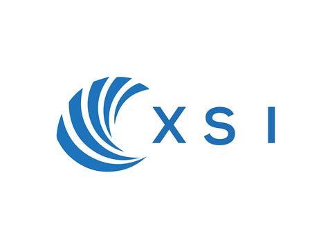 xsi letter logo design  white background xsi creative circle letter
