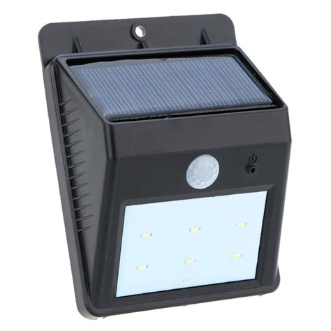 rechargeable solar power pir motion light sensor wall light lamp outdoor garden pathway garage