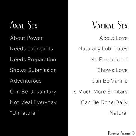 Dominant Polarity X On Twitter 4 Anal Sex Vs Vaginal Sex