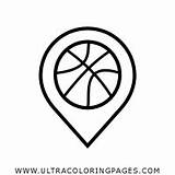 Basketball Court Icon Map Coloring Stadium Outline Marker Navigation Getdrawings Award Getcolorings sketch template