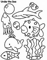 Sea Under Coloring Pages Print Color Kids sketch template