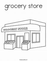 Grocery Store Coloring Pages Kids sketch template