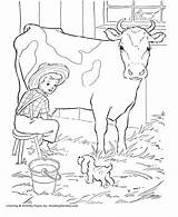 Vaca Farm Leite Fazenda Tirando Milking Colorat Menino Kolorowanki Mleka Produkcja Ausmalen Vache Planse Desene Coloriages Dzieci Filhotes Cisne Tudodesenhos sketch template