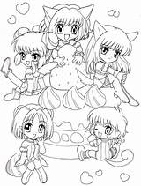 Coloring Pages Tokyo Mew Anime Chibi Girl Neko Manga Japan Getcolorings Choose Board Carrie Timms sketch template