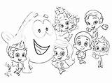 Coloring Bubble Guppies Pages Online Print sketch template