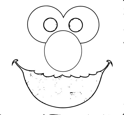 sesame street elmo coloring page wecoloringpage  wecoloringpagecom