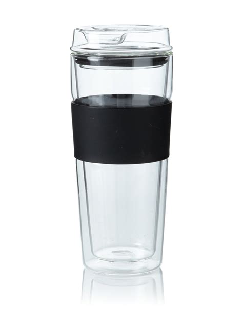 beautiful glass travel mugs with lids for coffee or tea top off my