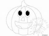 Tracing Halloween Pumpkin Coloring Coloringpage Eu sketch template