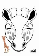 Print Printable Giraffe Mask Masks Krokotak Animal Kids Crafts Para Coloring Printables Horse Mascara Templates Masque Template Carnaval Pages Nios sketch template