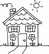 Yard Clipart House Clip Cliparts Line Library sketch template