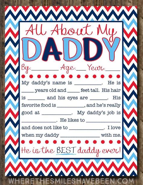fathers day    daddy kids interview printable