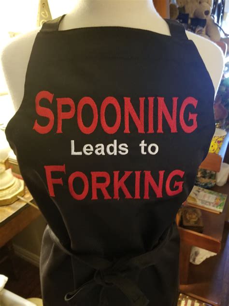 Novelty Naughty Apron Spooning Leads To Forking
