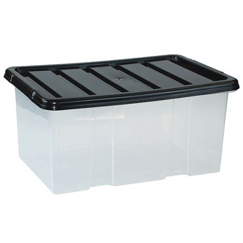 Small Medium Large Plastic Storage Clear Box With Lid
