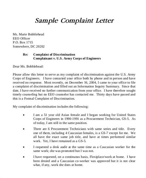 sample letter  complaint  unprofessional behaviour usopornet