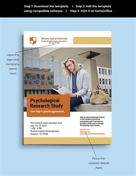 research study flyer template