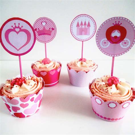 free printable princess party cupcake creative center
