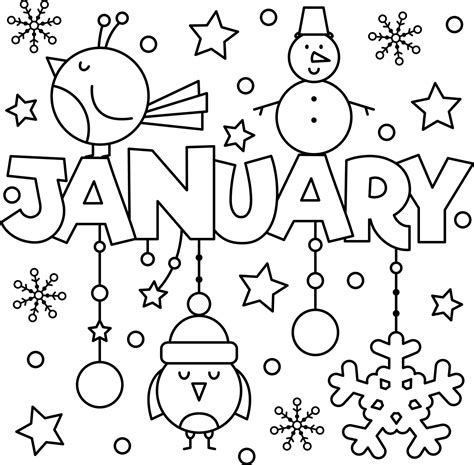 january colouring page printable winter coloring pages coloring