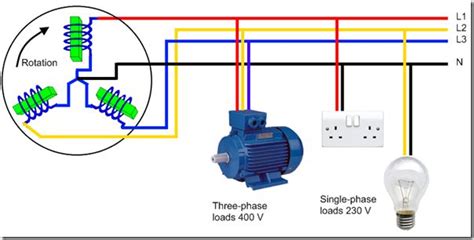 phase power simplified electrical circuit diagram power light
