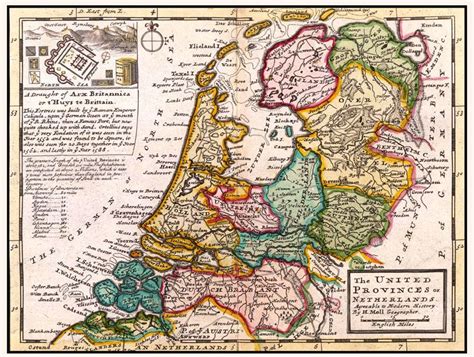 nederland united provinces  hermann moll oude kaarten cartografie kaarten