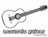 Coloring Guitar Pages Acoustic Guitars Clipart Printables Bass Kids Instruments Musical Drawing Printout Visit Instrument String Library Popular sketch template