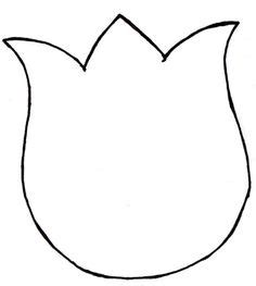 tulip template printable coloring pages  kids craft time