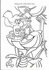 Ariel Coloring Pages Mermaid Disney Little Princess Adult Arielle Colouring Choose Board sketch template