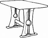 Table Coloring Pages Furniture Kids sketch template