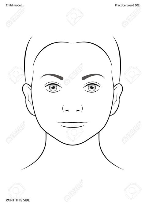 practice board  face painting child face size  vector royalty