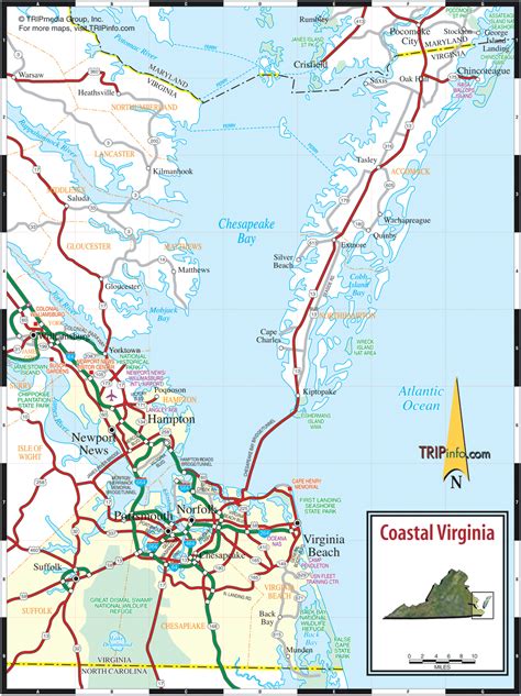 coastal virginia road map