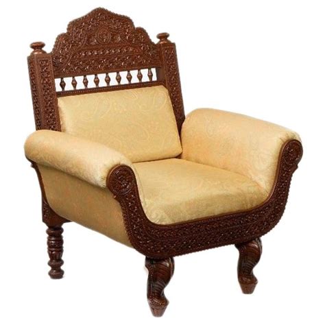 modern single seater wooden sofa chair
