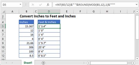 Inch To Feet Converter Online Giulianaiman