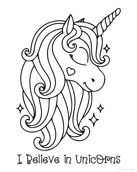 unicorn coloring pages printable  kids unicorn comicartu