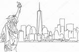 York Skyline City Sketch Vector Drawing Hand Outline Ny Easy Scribble Coloring Brooklyn Nyc Cleveland Stock Paintingvalley Getdrawings Dreamstime Kansas sketch template