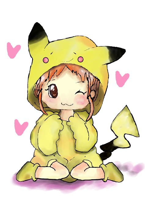 chibi pikachu girl  sen draw  deviantart