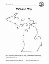 Michigan Map State Preschool Worksheet Printable Worksheets Grade Resources Printables Studies Social Crossword Lakes Great Kids Word Search Curated Reviewed sketch template
