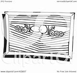Blinds Peeking Through Clipart Coloring Man Paranoid Illustration Line Royalty Toonaday Rf Leishman Ron sketch template