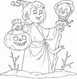 Halloween Coloring Pages Girl Printable Costumed Crayola sketch template