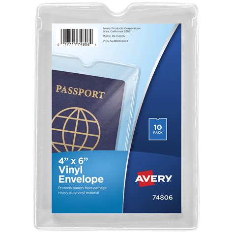 avery vinyl file envelopes     clear envelopes  walmartcom walmartcom