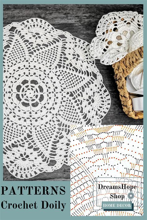 crochet patterns doily  home decor easy crochet pattern etsy