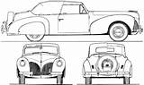 Lincoln Blueprints Zephyr 1940 Convertible V12 Continental Blueprint Car Cabriolet Ford Alfa Nash 1956 1939 3d Related Posts sketch template
