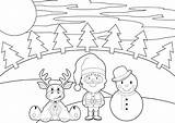 Reindeer Snowman Malvorlagen Schneemann Rentier sketch template