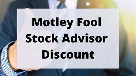 Motley Fool Stock Advisor Discount