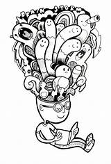 Doodle Coloring Pages Book Invasion Cute Doodles Tumblr Colouring Printable Adult Digital Competition Kawaii Para Coloriage Dessin Drawing Monster Colorier sketch template