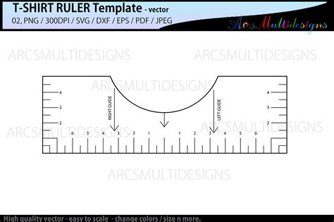 shirt ruler printable  customize  print