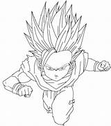 Gohan Ssj2 Lineart Gt Ancenscp Colouring sketch template