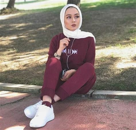 chic  comfy hijab outfits  sport lovers  imagens