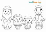 Pages Coloring Islamic Printable Kids Template Muslim Family Sheets sketch template