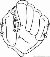 Pitcher Coloring Pages Color Getcolorings Glove Baseball sketch template